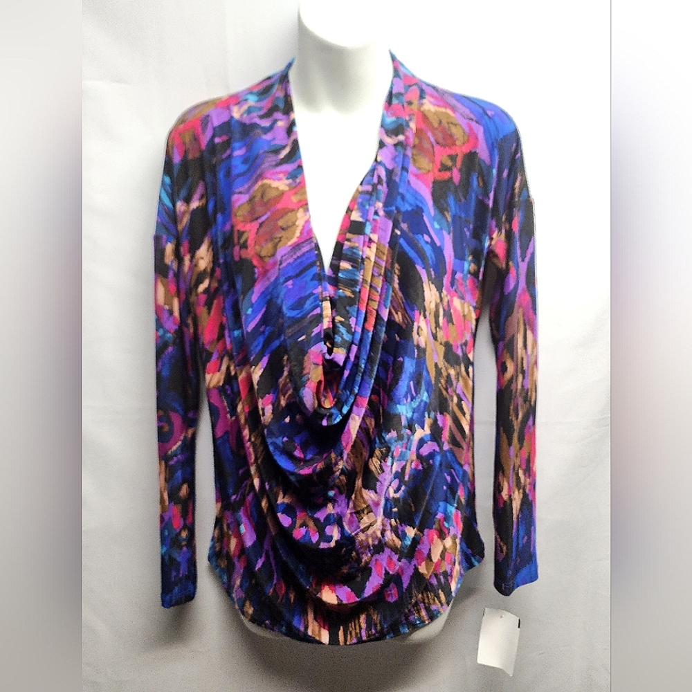 24/7 Comfort Apparel Drape Top. Sz Sm.  New